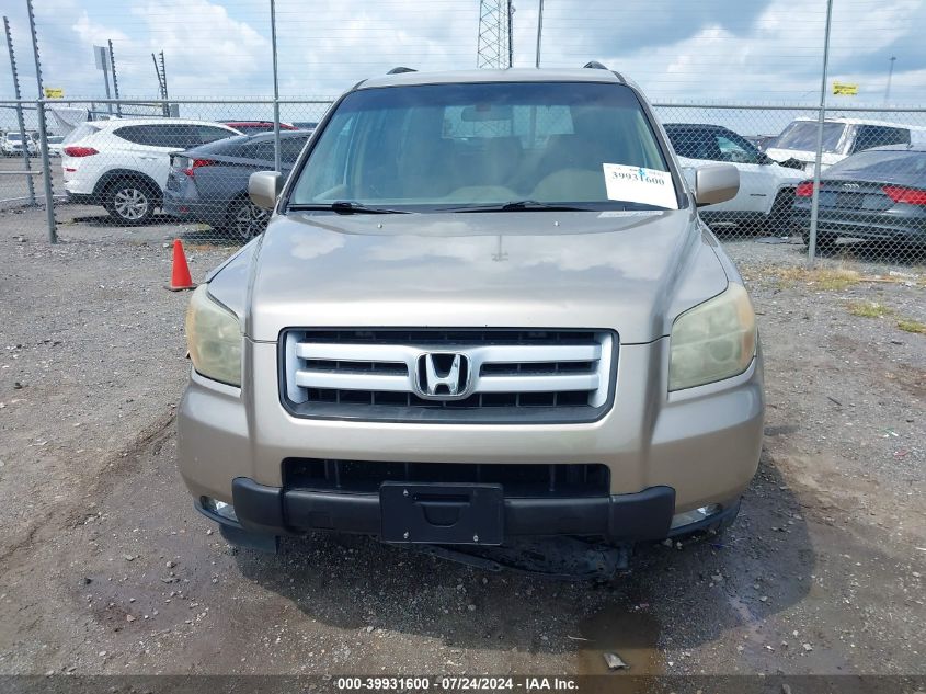 2006 Honda Pilot Ex VIN: 2HKYF18466H528006 Lot: 39931600