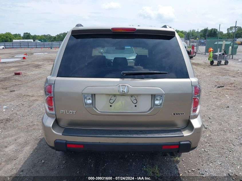 2006 Honda Pilot Ex VIN: 2HKYF18466H528006 Lot: 39931600