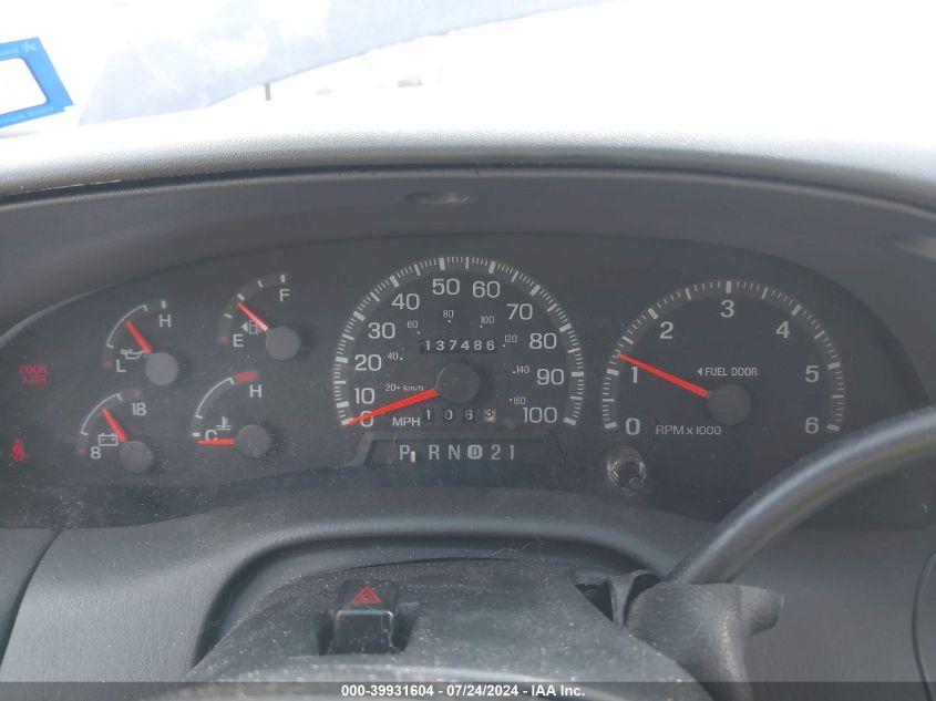 1998 Ford F-150 Lariat/Xl/Xlt VIN: 1FTZX07W7WKA43437 Lot: 39931604