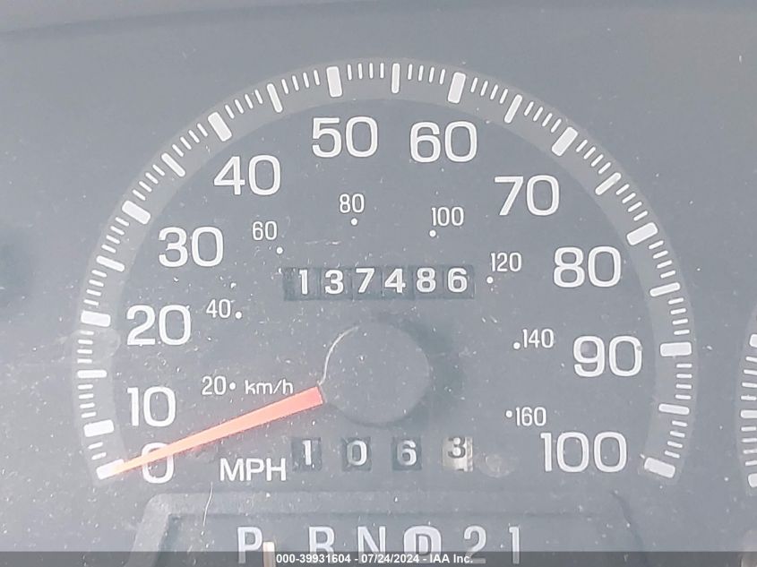 1998 Ford F-150 Lariat/Xl/Xlt VIN: 1FTZX07W7WKA43437 Lot: 39931604