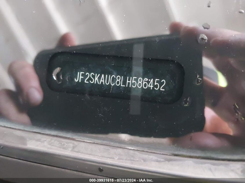 2020 Subaru Forester Limited VIN: JF2SKAUC8LH586452 Lot: 39931615