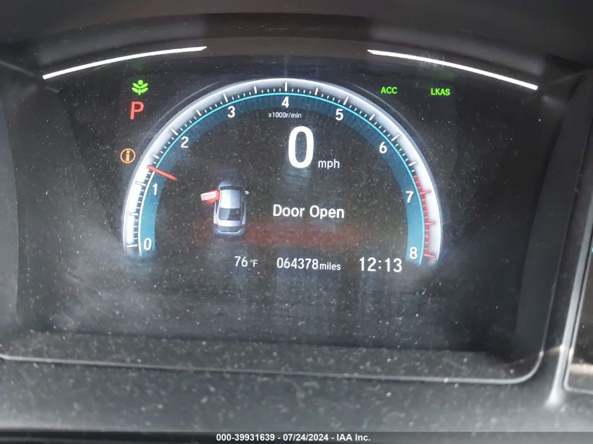 2019 Honda Civic Lx VIN: 19XFC2F60KE007047 Lot: 39931639