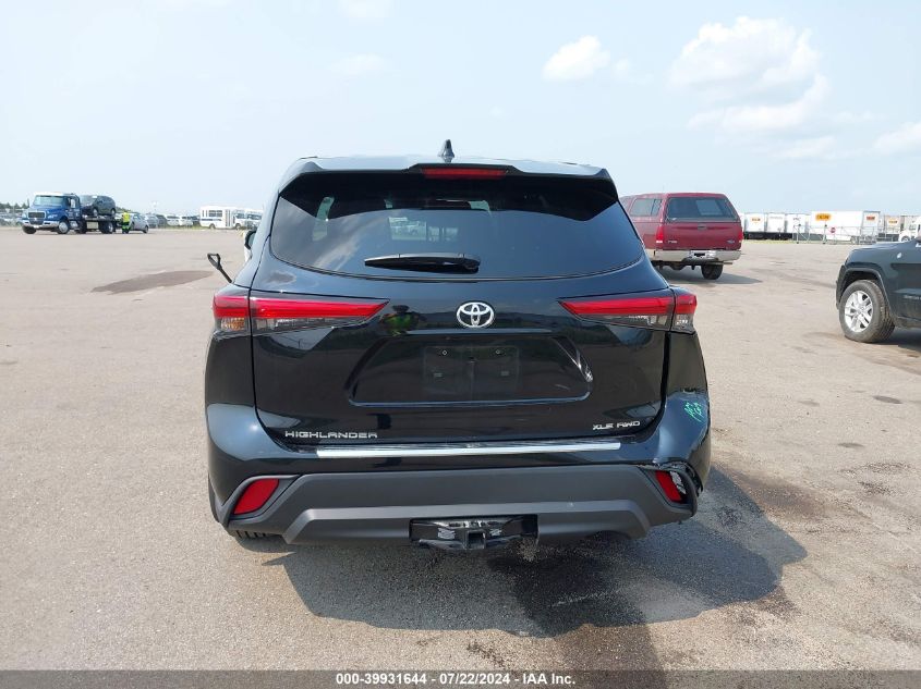 2022 Toyota Highlander Xle VIN: 5TDGZRBH2NS597586 Lot: 39931644