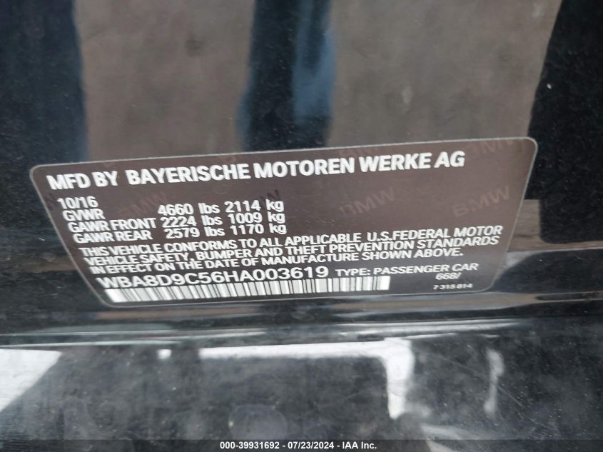 WBA8D9C56HA003619 2017 BMW 330I xDrive