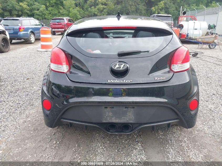 2013 Hyundai Veloster Turbo W/Black VIN: KMHTC6AE3DU130009 Lot: 39931809