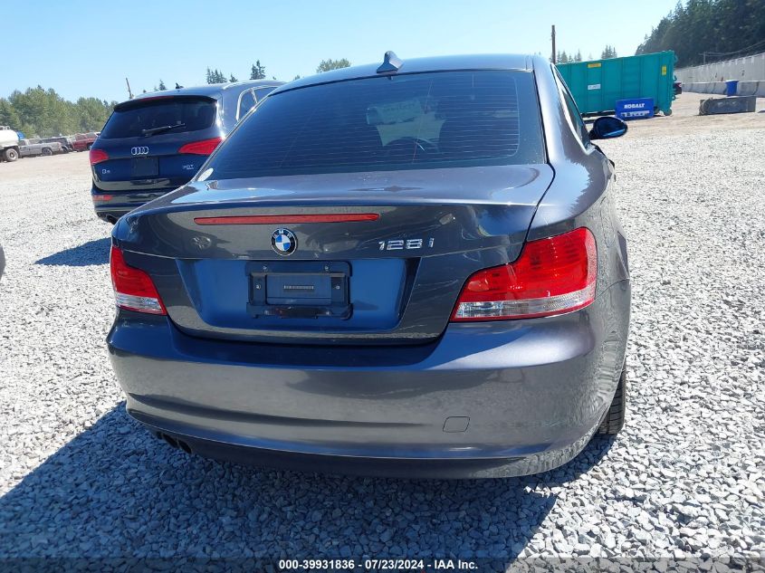 2008 BMW 128I VIN: WBAUP73518VF08795 Lot: 39931836