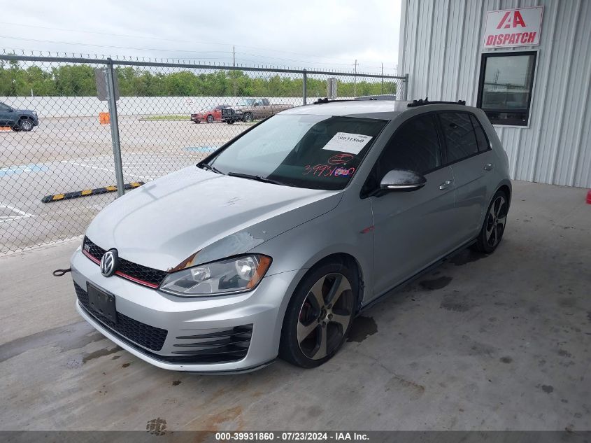 2015 Volkswagen Golf Gti 2.0T S 4-Door VIN: 3VW4T7AU5FM017415 Lot: 39931860