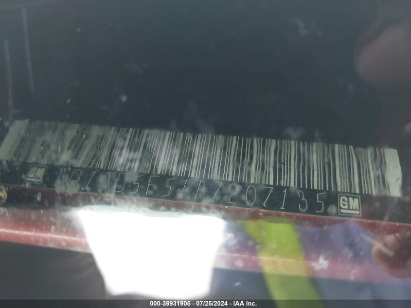 2010 Chevrolet Cobalt Lt VIN: 1G1AD5F51A7207135 Lot: 39931905