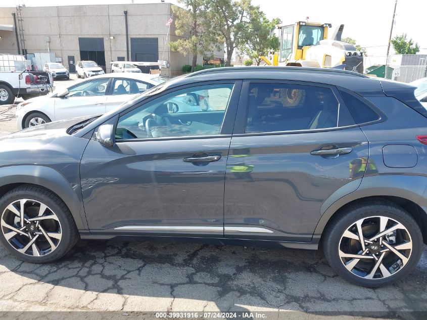 2023 Hyundai Kona Limited VIN: KM8K5CA34PU993392 Lot: 39931916