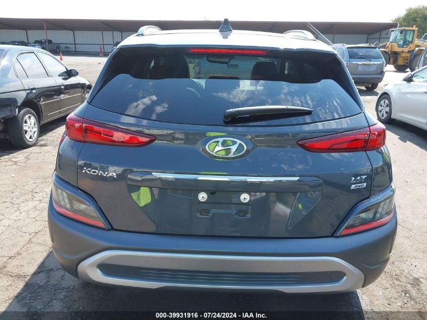 2023 Hyundai Kona Limited VIN: KM8K5CA34PU993392 Lot: 39931916