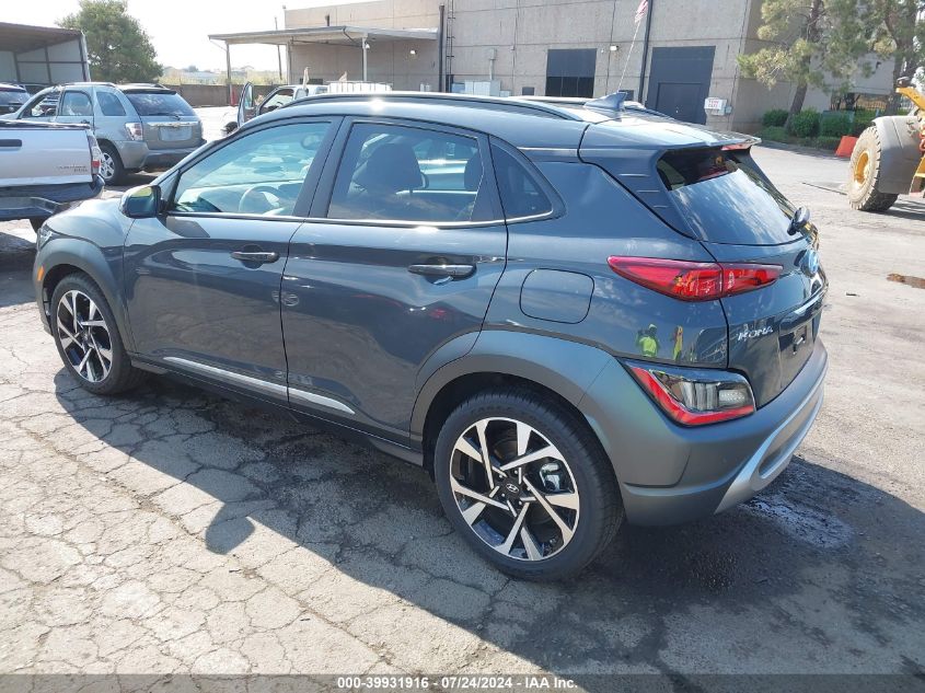 2023 Hyundai Kona Limited VIN: KM8K5CA34PU993392 Lot: 39931916