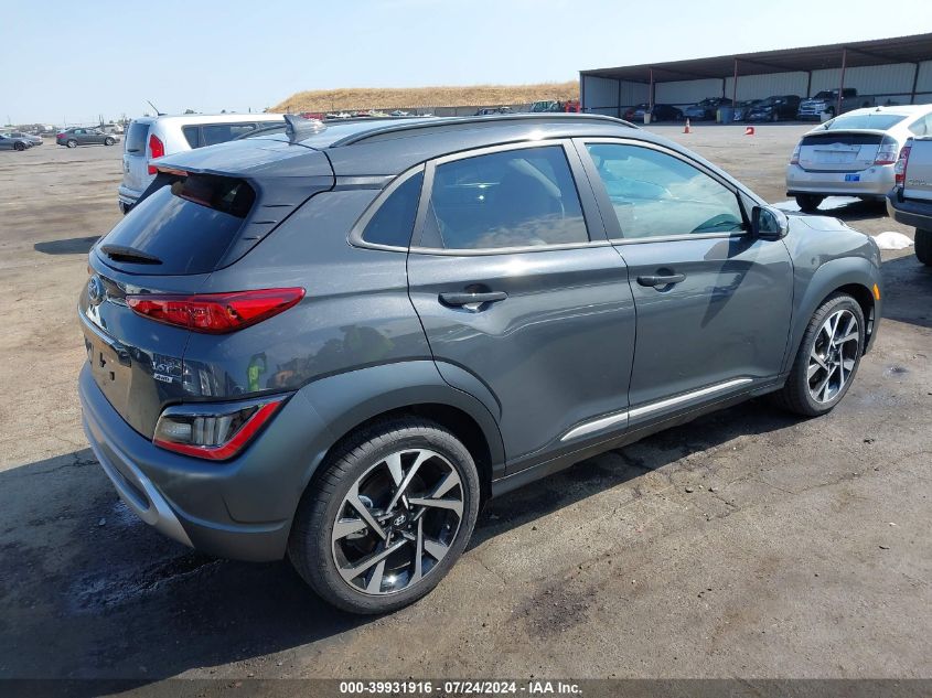 2023 Hyundai Kona Limited VIN: KM8K5CA34PU993392 Lot: 39931916