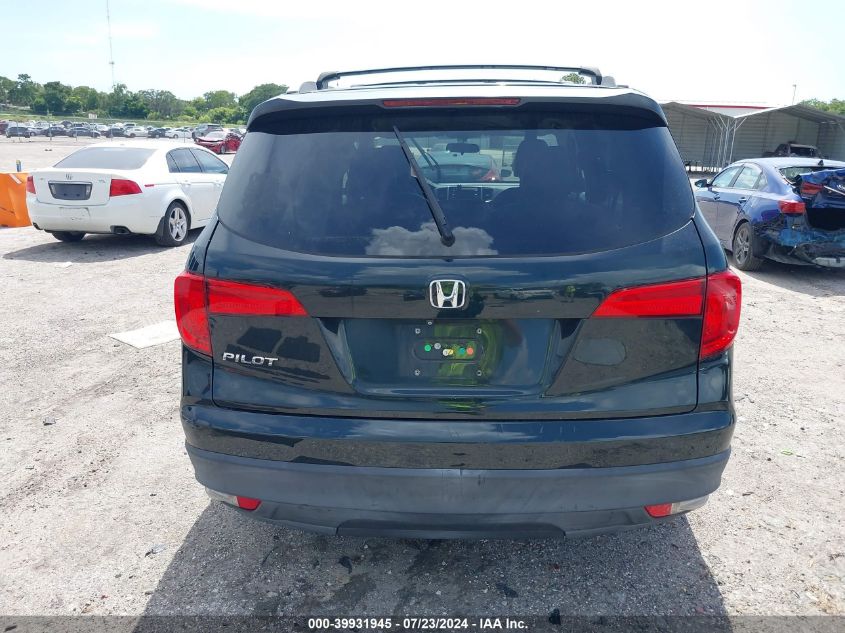 2016 Honda Pilot Lx VIN: 5FNYF5H1XGB007223 Lot: 39931945