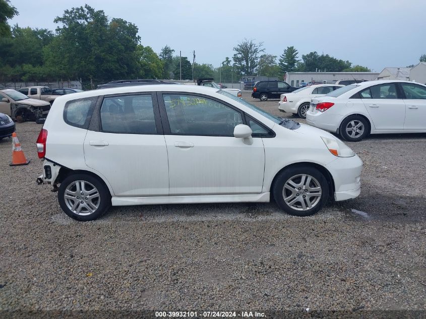 2007 Honda Fit Sport VIN: JHMGD38667S046247 Lot: 39932101