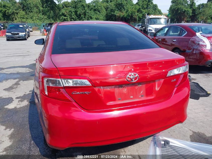 2013 Toyota Camry Le VIN: 4T4BF1FK5DR331372 Lot: 39932221