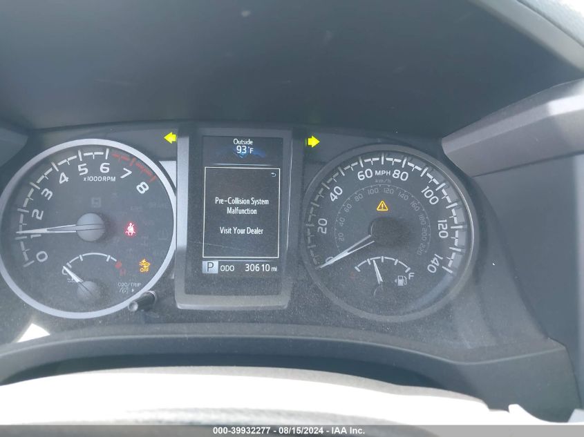 2022 Toyota Tacoma Trd Sport VIN: 3TMBZ5DN8NM034399 Lot: 39932277