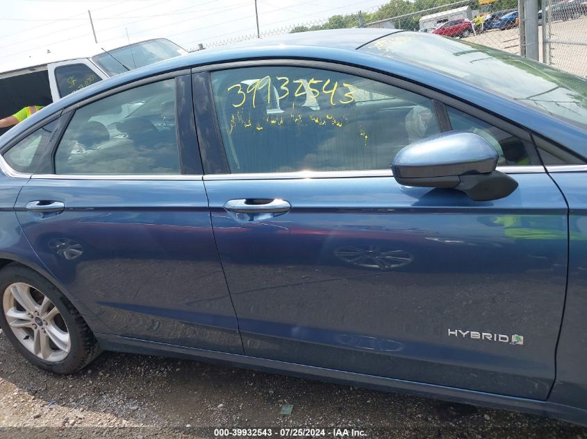 2018 Ford Fusion Hybrid Se VIN: 3FA6P0LU5JR230208 Lot: 39932543