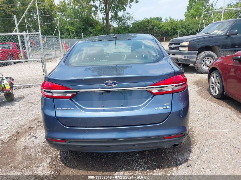 2018 Ford Fusion Hybrid Se VIN: 3FA6P0LU5JR230208 Lot: 39932543