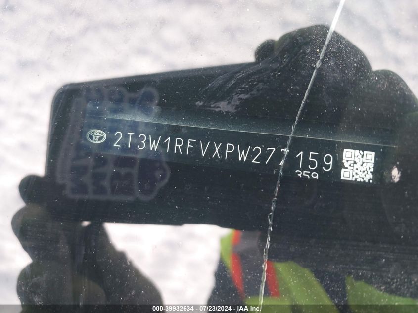 2023 Toyota Rav4 Xle VIN: 2T3W1RFVXPW277159 Lot: 39932634