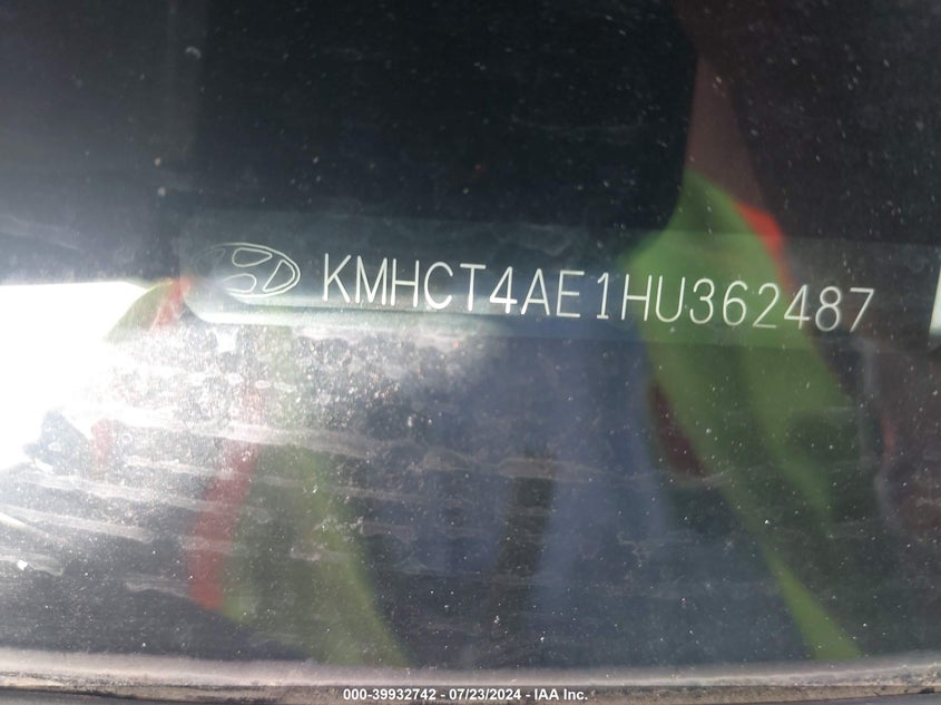 2017 Hyundai Accent Se VIN: KMHCT4AE1HU362487 Lot: 39932742