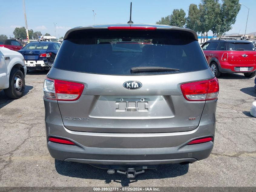 2017 Kia Sorento 2.4L L VIN: 5XYPG4A36HG287490 Lot: 39932771