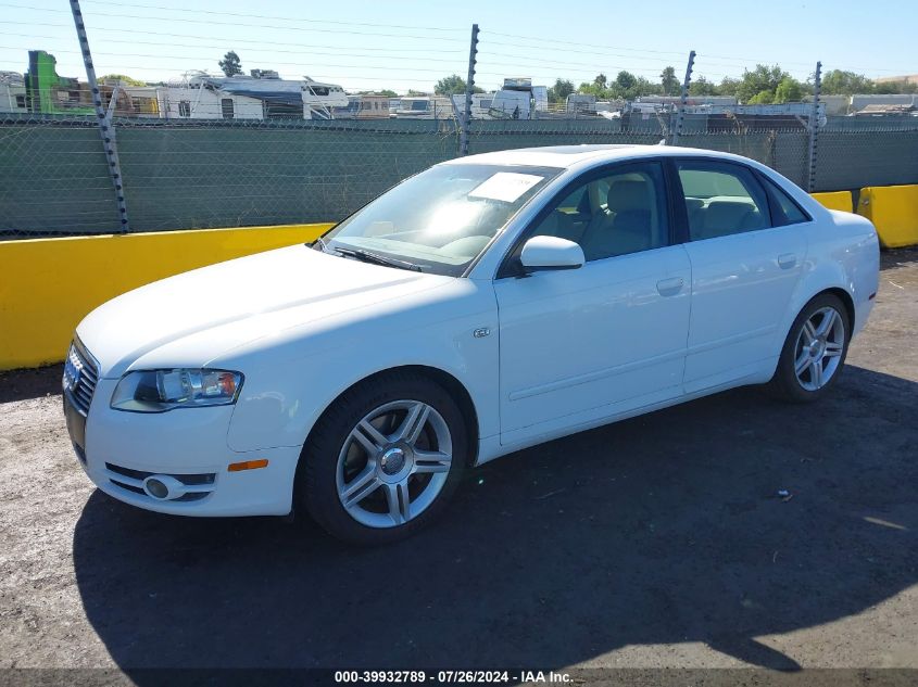 2007 Audi A4 2/Turbo VIN: WAUAF78E17A091096 Lot: 39932789