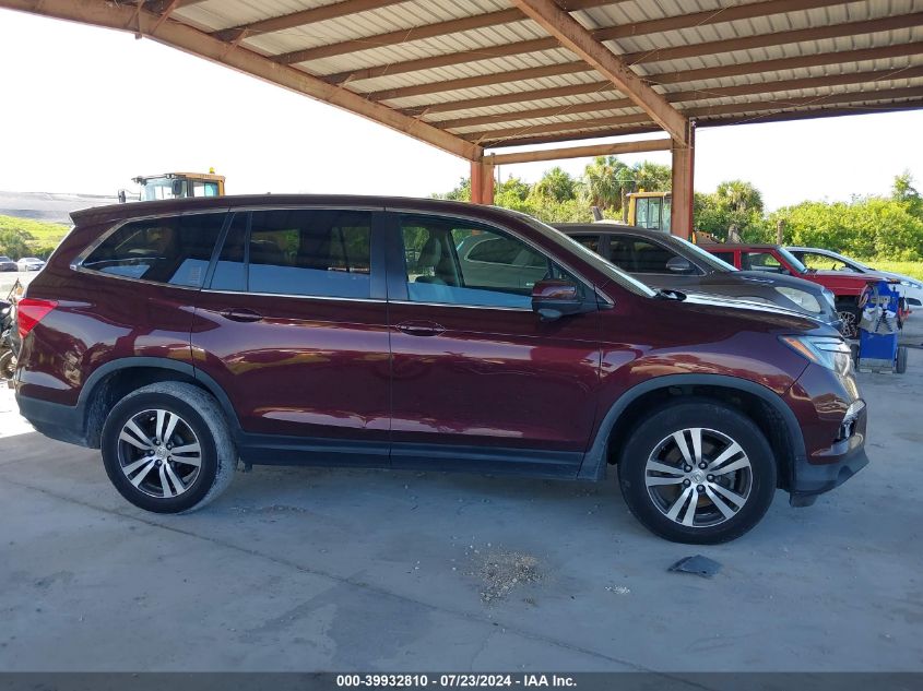 2016 Honda Pilot Ex-L VIN: 5FNYF5H78GB030293 Lot: 39932810