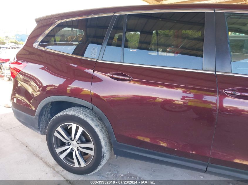 2016 Honda Pilot Ex-L VIN: 5FNYF5H78GB030293 Lot: 39932810
