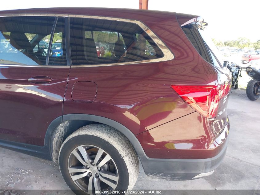 2016 Honda Pilot Ex-L VIN: 5FNYF5H78GB030293 Lot: 39932810
