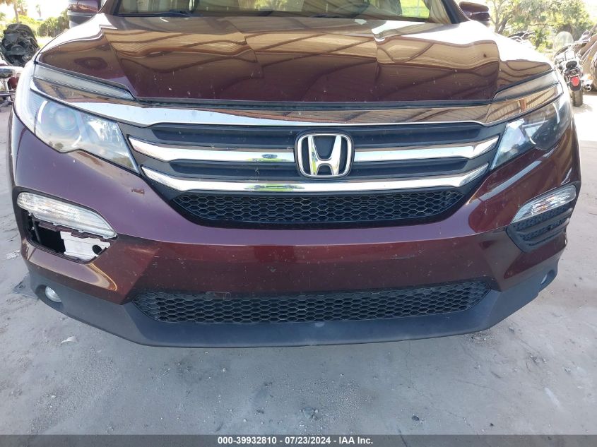 2016 Honda Pilot Ex-L VIN: 5FNYF5H78GB030293 Lot: 39932810