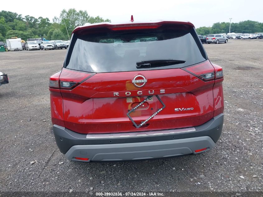 2022 Nissan Rogue Sv Intelligent Awd VIN: JN8BT3BB0NW337714 Lot: 39932836