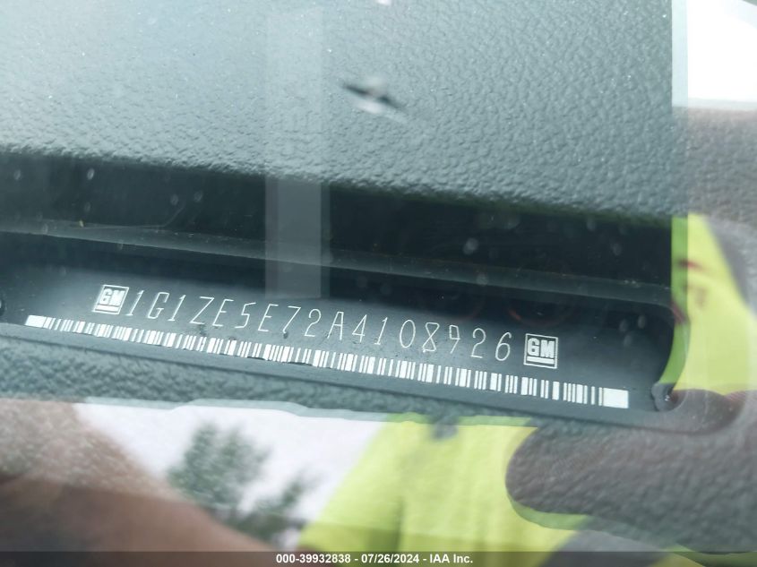 2010 Chevrolet Malibu Ltz VIN: 1G1ZE5E72A4108926 Lot: 39932838