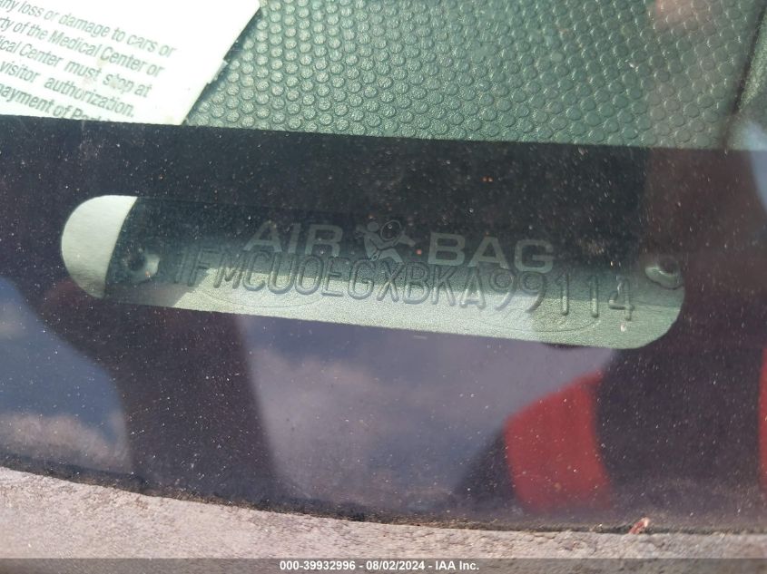 2011 Ford Escape Limited VIN: 1FMCU0EGXBKA99114 Lot: 39932996