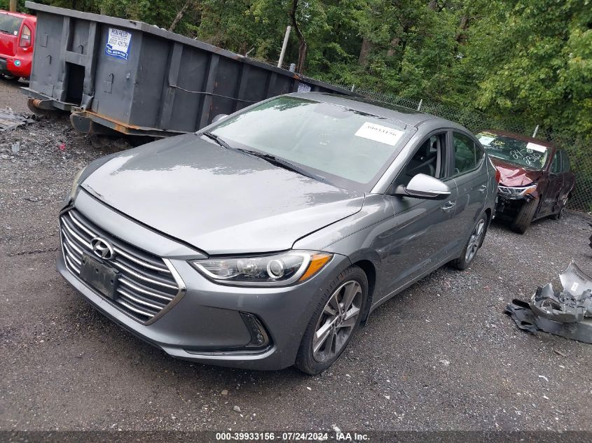 2017 HYUNDAI ELANTRA LIMITED - KMHD84LF5HU313448