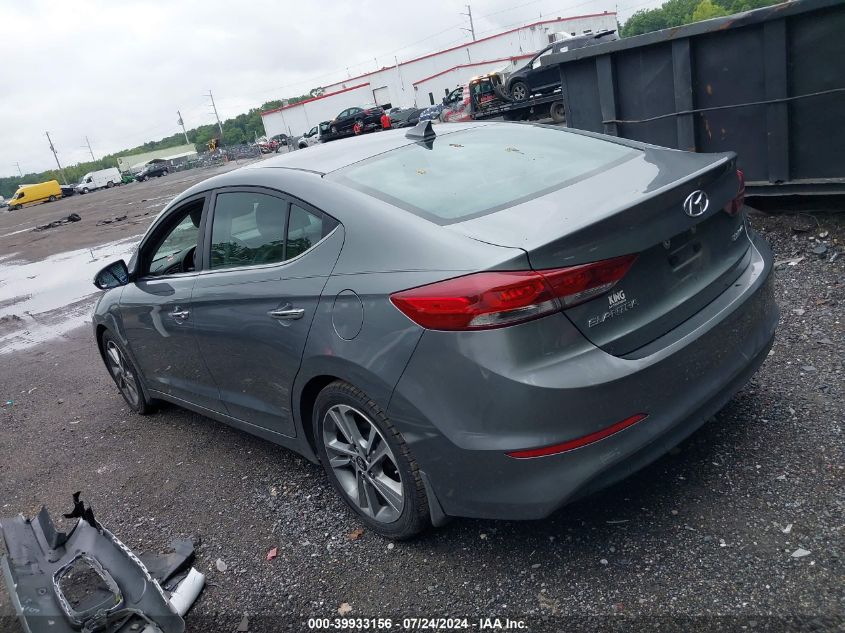 2017 HYUNDAI ELANTRA LIMITED - KMHD84LF5HU313448