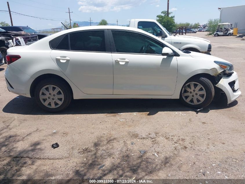 2022 Kia Rio Lx VIN: 3KPA24AD7NE497277 Lot: 39933380