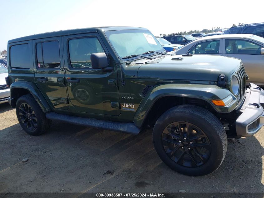 2021 Jeep Wrangler 4Xe Unlimited Sahara 4X4 VIN: 1C4JJXP66MW775572 Lot: 39933587