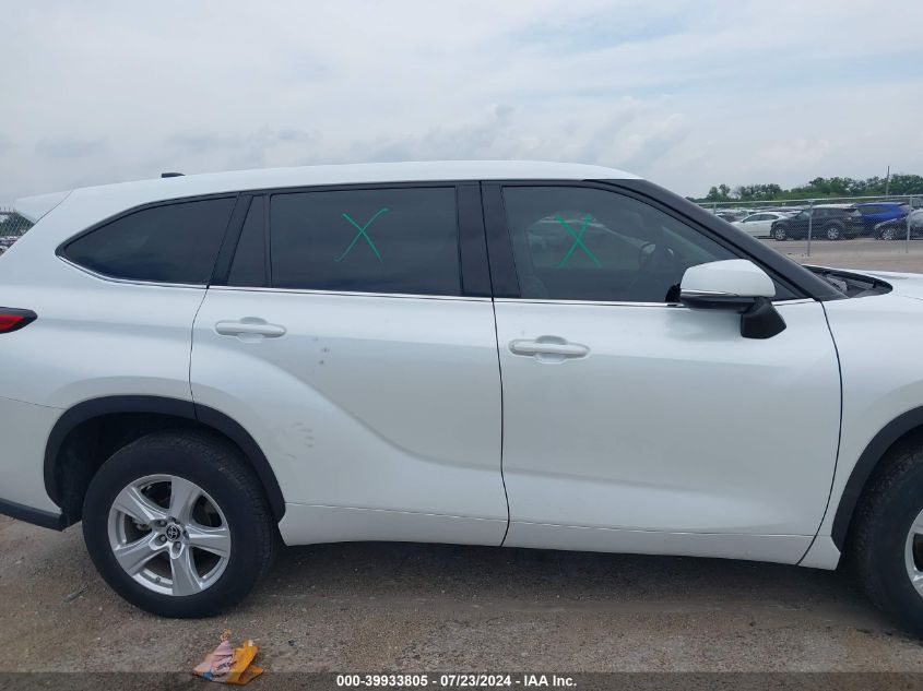 2022 Toyota Highlander Le VIN: 5TDZZRAH7NS133767 Lot: 39933805