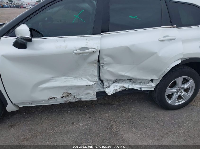 2022 Toyota Highlander Le VIN: 5TDZZRAH7NS133767 Lot: 39933805