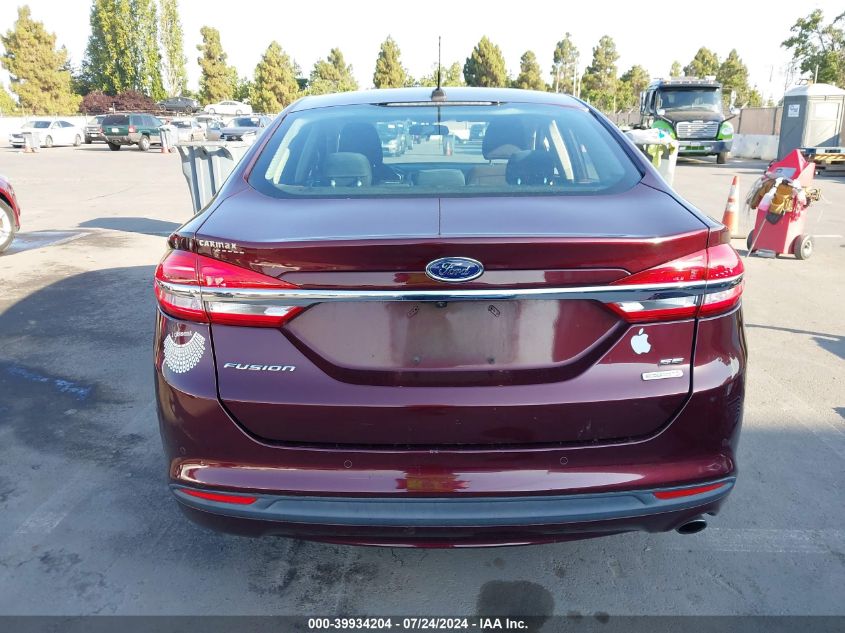 2017 Ford Fusion Se VIN: 3FA6P0HD8HR158195 Lot: 39934204