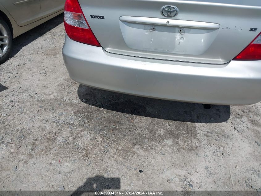 2004 Toyota Camry Se VIN: 4T1BE32K34U361596 Lot: 39934316