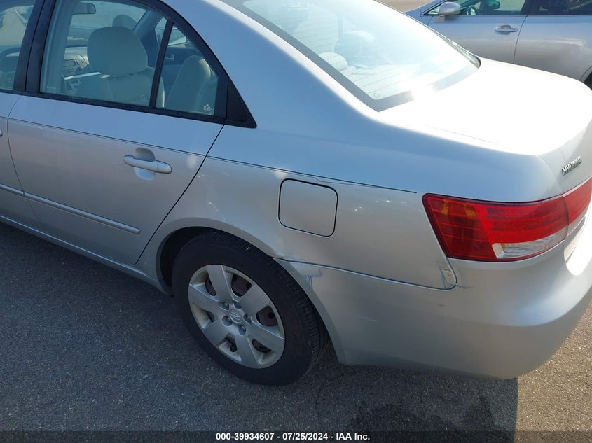2008 Hyundai Sonata Gls VIN: 5NPET46C28H394816 Lot: 39934607