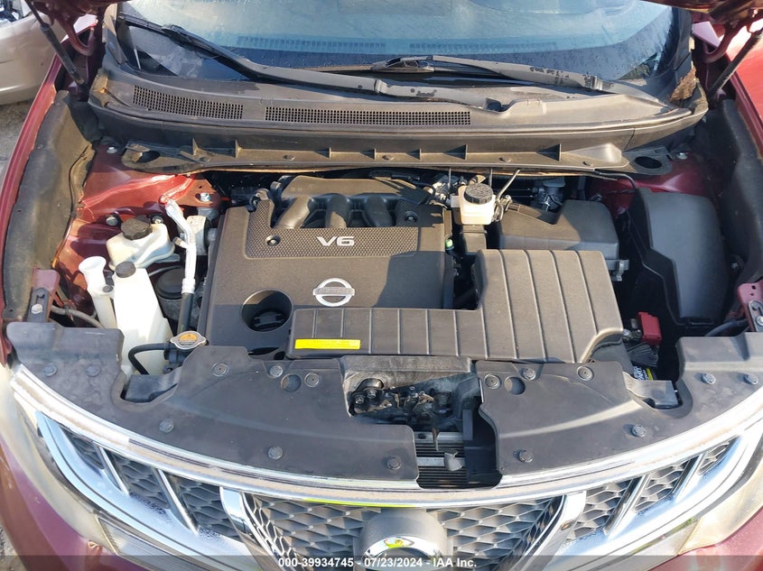 2012 Nissan Murano S/Sl/Le VIN: JN8AZ1MW7CW238674 Lot: 39934745