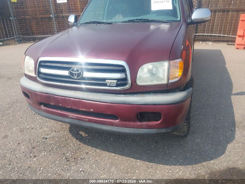 2000 Toyota Tundra Sr5 V8 VIN: 5TBRT3416YS103685 Lot: 39934770