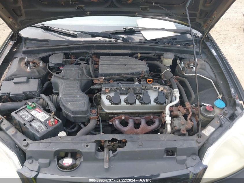 2003 Honda Civic Lx VIN: 2HGES16523H609827 Lot: 39934797