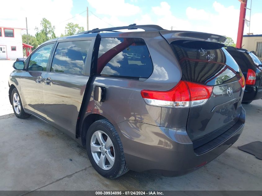 2012 Toyota Sienna Le V6 8 Passenger VIN: 5TDKK3DCXCS180453 Lot: 39934895