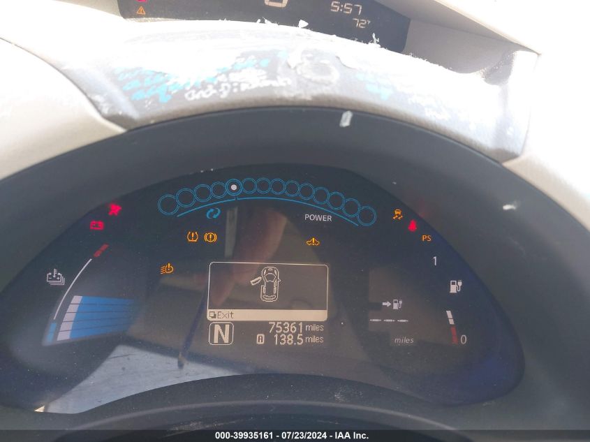 2012 Nissan Leaf Sv/Sl VIN: JN1AZ0CP3CT017562 Lot: 39935161