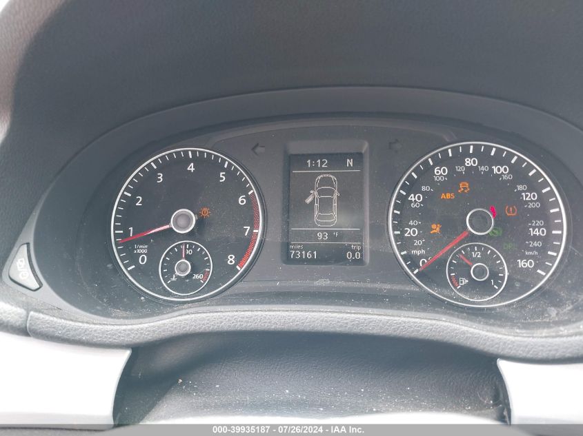 2012 Volkswagen Passat Se VIN: 1VWBH7A37CC013041 Lot: 39935187