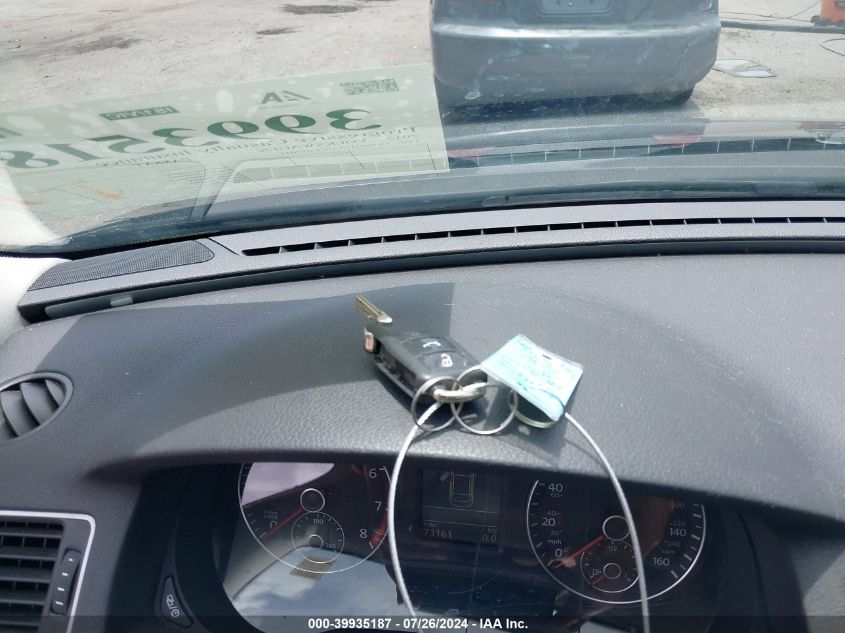 2012 Volkswagen Passat Se VIN: 1VWBH7A37CC013041 Lot: 39935187