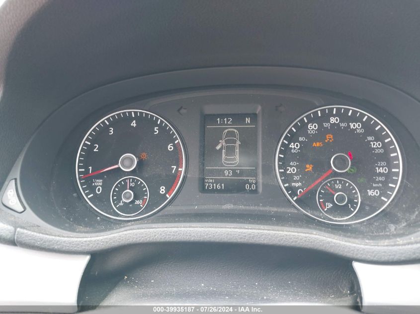 2012 Volkswagen Passat Se VIN: 1VWBH7A37CC013041 Lot: 39935187